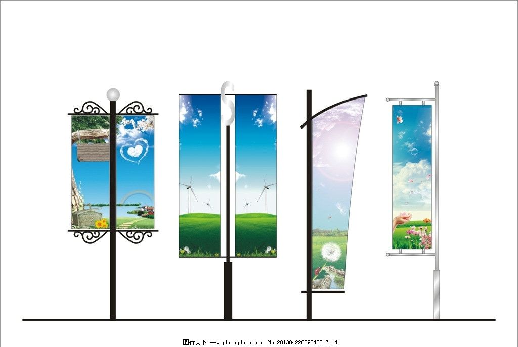 異形道旗設(shè)計(jì) 融合不銹鋼與高光球效果的創(chuàng)意表達(dá)